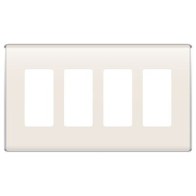 On-Q/Legrand Studio Design Wallplate, 4-Gang